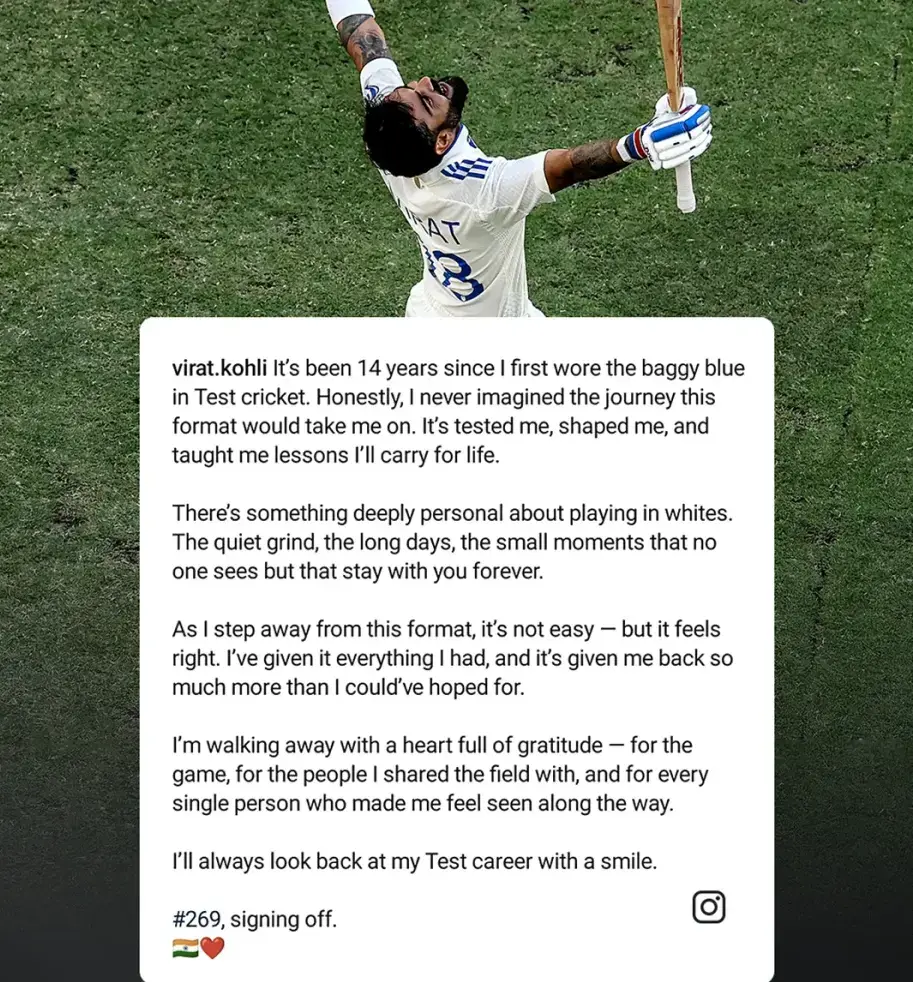 Virat Kohli’s Emotional Test Retirement 2025 Chinnaswamy Stadium Turns White During RCB vs KKR match – End of an Era